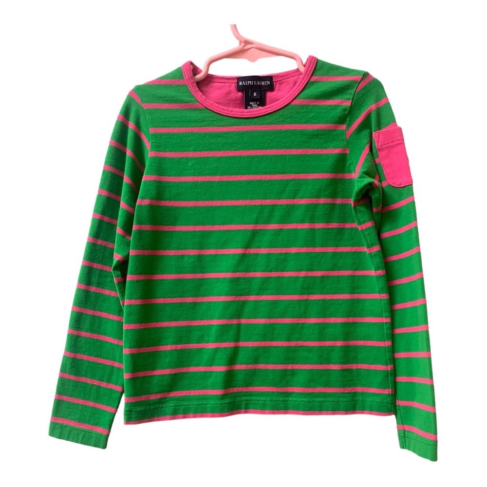 EUC Ralph Lauren girls stripped shirt